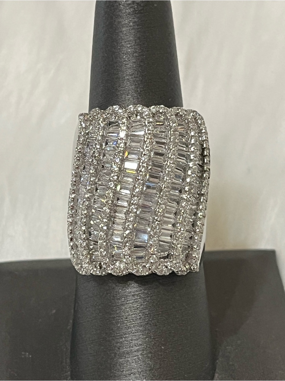 Sterling FZN Wavy Baguettes Ring